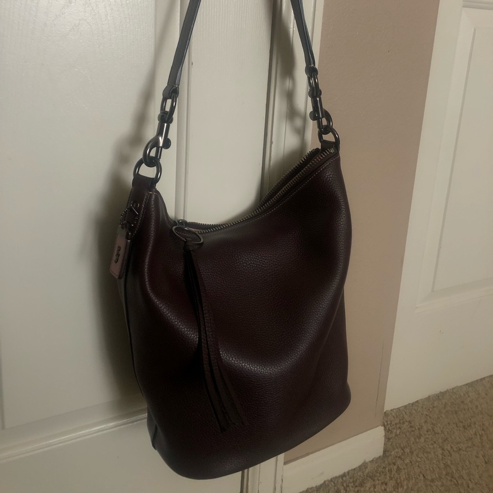 Coach duffle bag, glovetanned pebbled leather